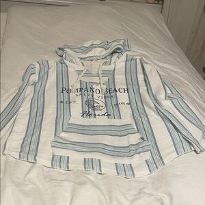 Striped Hoodie with Pompano Beach Print